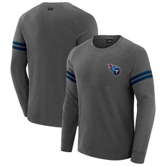 Tennessee Titans J. Palmer Players Lounge Raglan Tri-Blend Sweatshirt Dark Heather Gray - NFL