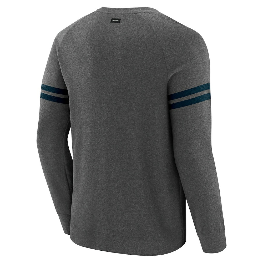 Chicago Bears J. Palmer Players Lounge Raglan Tri-Blend Sweatshirt Dark Heather Gray - NFL