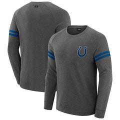 Indianapolis Colts J. Palmer Players Lounge Raglan Tri-Blend Sweatshirt Dark Heather Gray - NFL