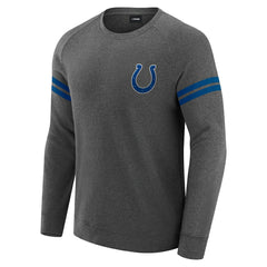 Indianapolis Colts J. Palmer Players Lounge Raglan Tri-Blend Sweatshirt Dark Heather Gray - NFL
