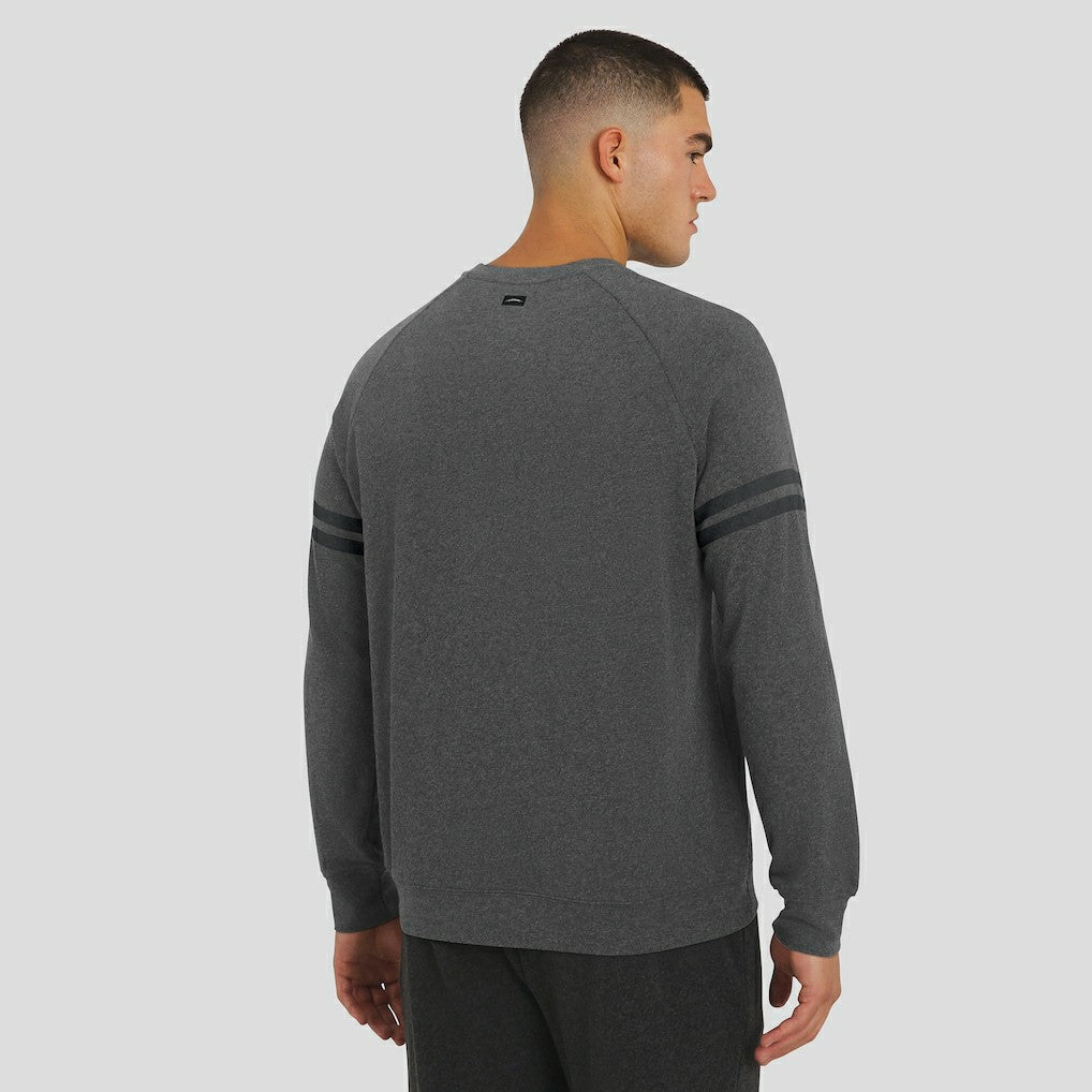 Pittsburgh Steelers J. Palmer Players Lounge Raglan Tri-Blend Sweatshirt Dark Heather Gray - NFL