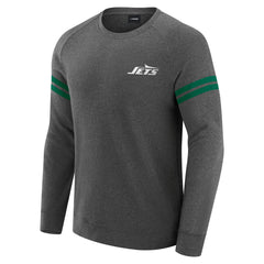 New York Jets J. Palmer Players Lounge Raglan Tri-Blend Sweatshirt Dark Heather Gray - NFL