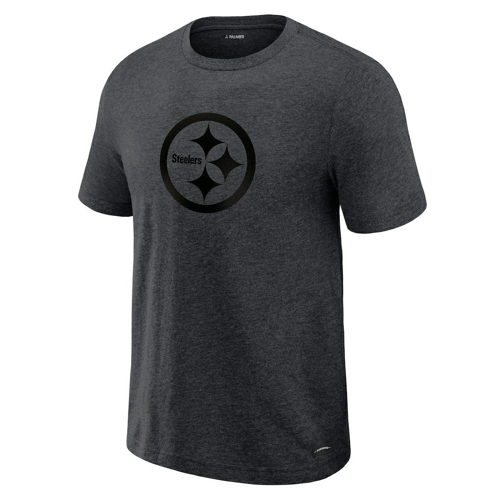 Pittsburgh Steelers J. Palmer Players Lounge Tri-Blend T-Shirt Graphite - NFL