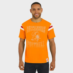 Tampa Bay Buccaneers Darius Rucker Collection Distressed Throwback Shoulder Stripe T-Shirt Orange - Fanatics