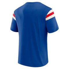 Buffalo Bills Darius Rucker Collection Distressed Throwback Shoulder Stripe T-Shirt Royal - Fanatics