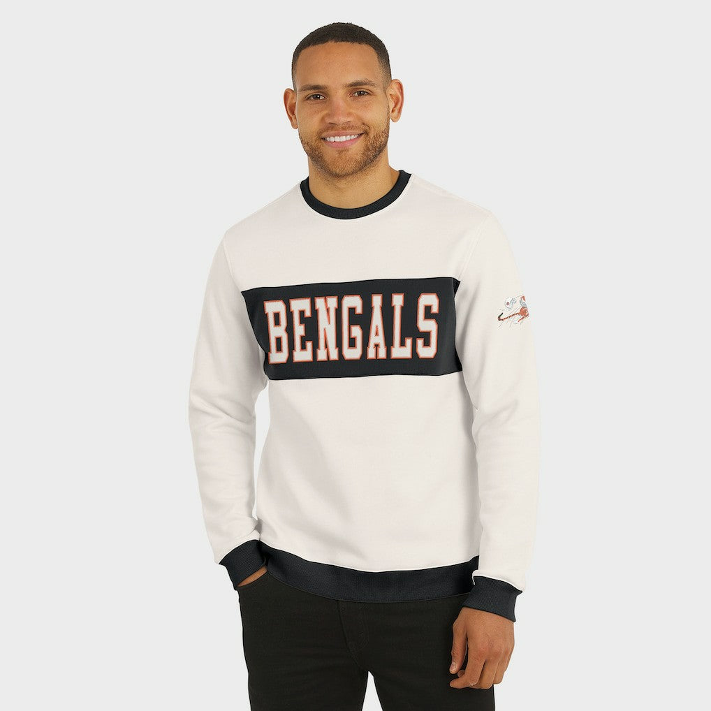 Cincinnati Bengals Darius Rucker Collection Colorblock Pullover Sweatshirt Cream - Fanatics