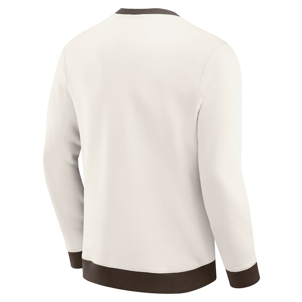 Cleveland Browns Darius Rucker Collection Colorblock Pullover Sweatshirt Cream - Fanatics