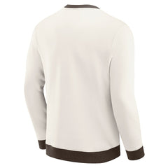 Cleveland Browns Darius Rucker Collection Colorblock Pullover Sweatshirt Cream - Fanatics