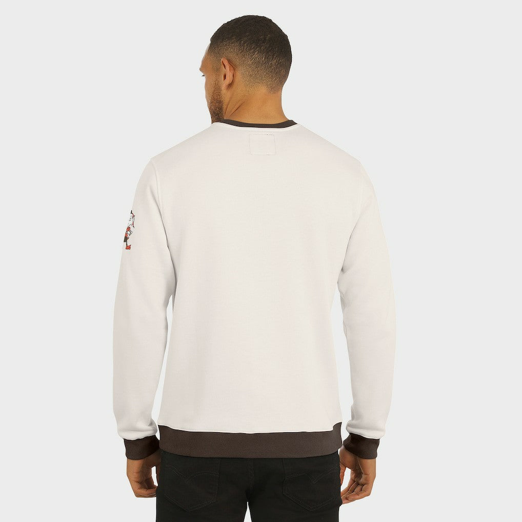 Cleveland Browns Darius Rucker Collection Colorblock Pullover Sweatshirt Cream - Fanatics