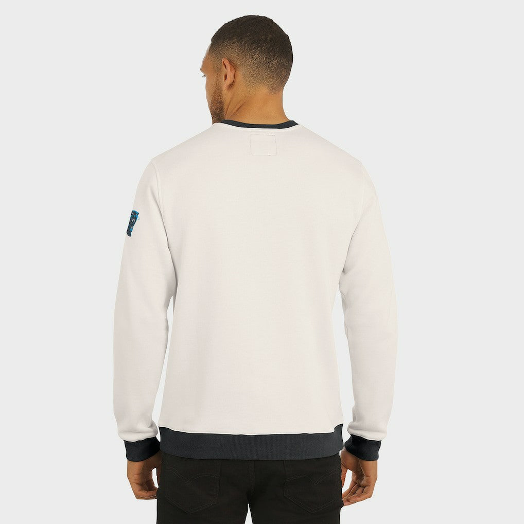 Carolina Panthers Darius Rucker Collection Colorblock Pullover Sweatshirt Cream - Fanatics