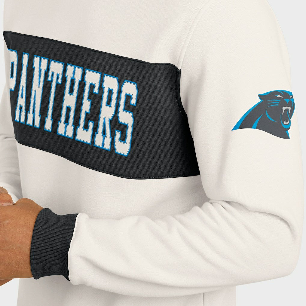 Carolina Panthers Darius Rucker Collection Colorblock Pullover Sweatshirt Cream - Fanatics