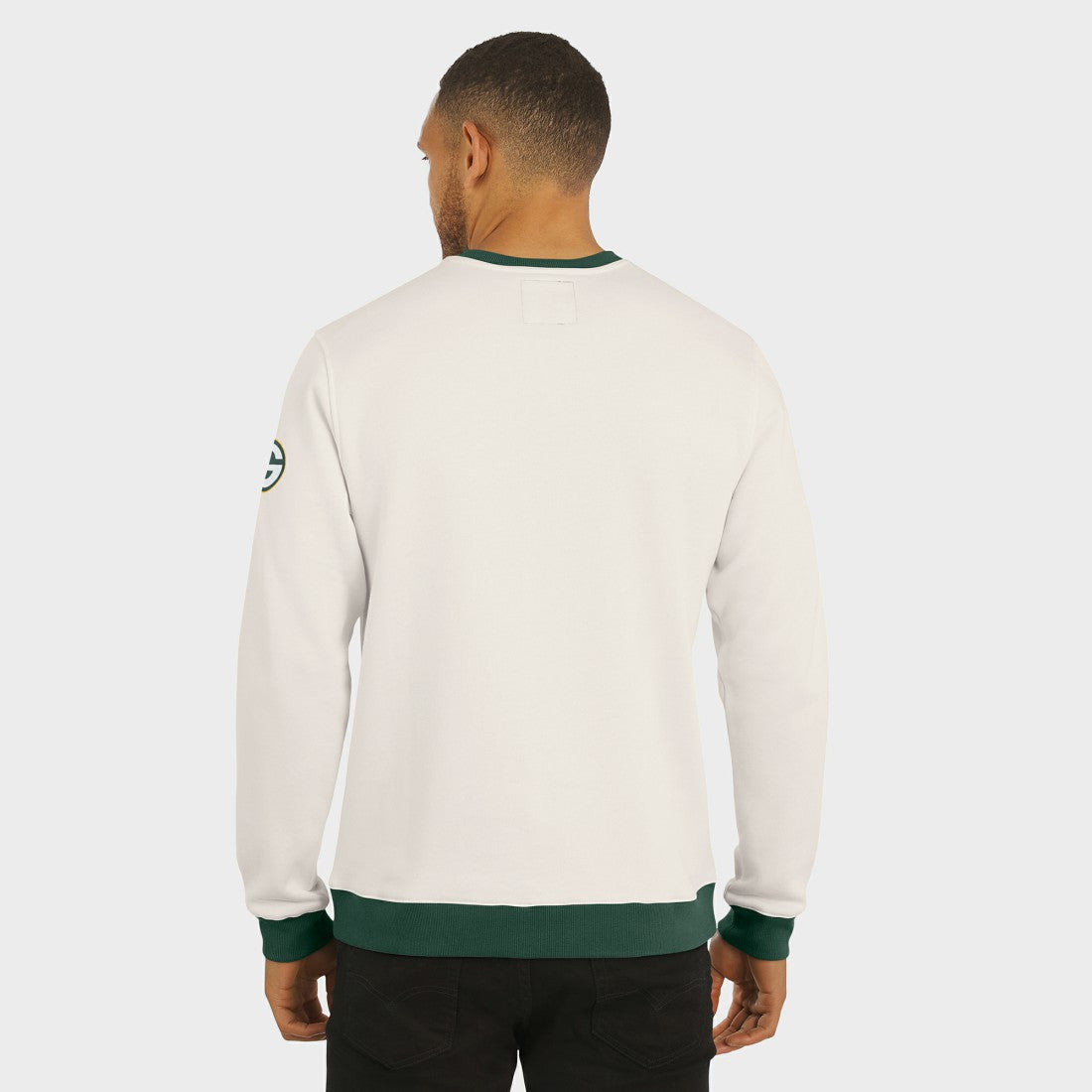 Green Bay Packers Darius Rucker Collection Colorblock Pullover Sweatshirt Cream - Fanatics