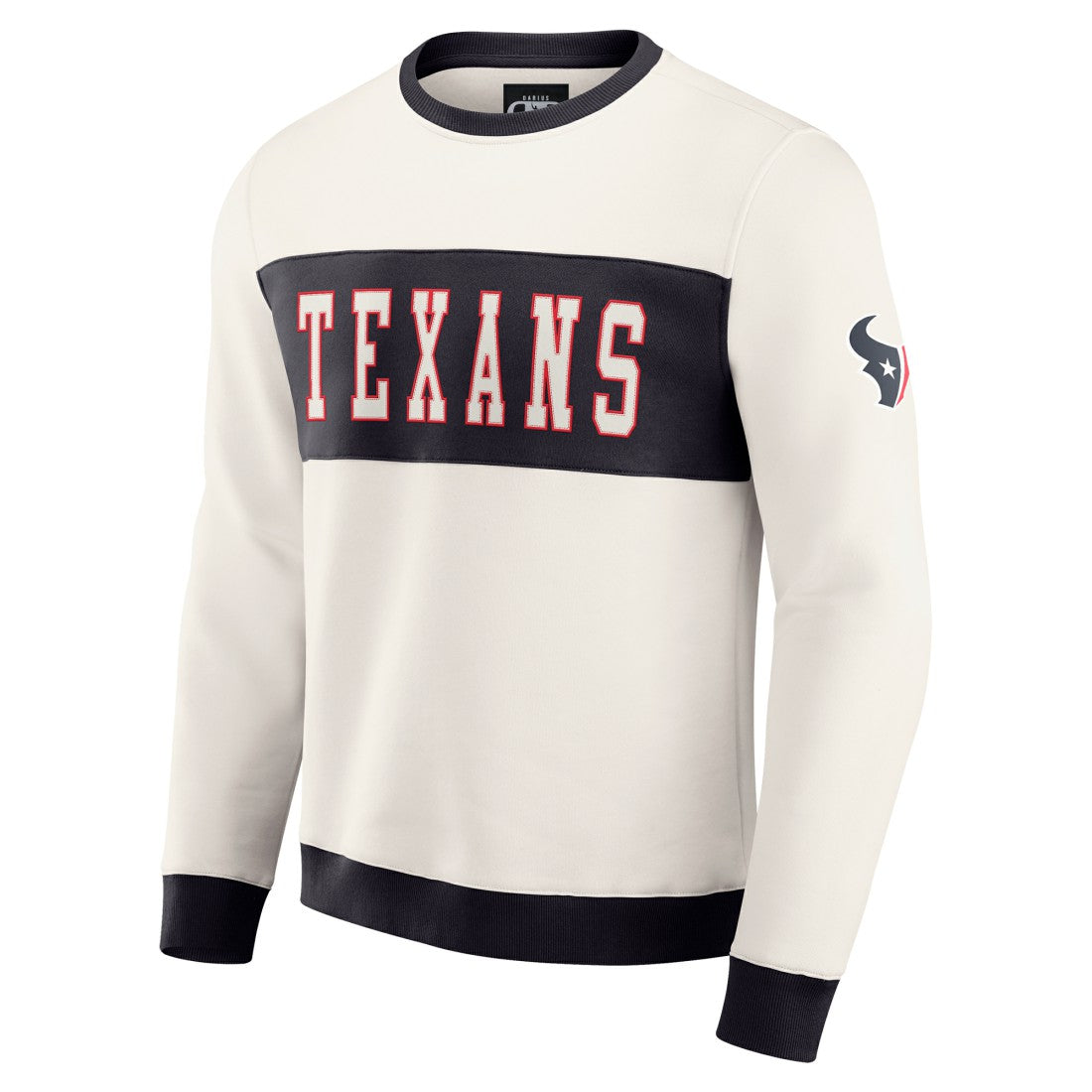 Houston Texans Darius Rucker Collection Colorblock Pullover Sweatshirt Cream - Fanatics