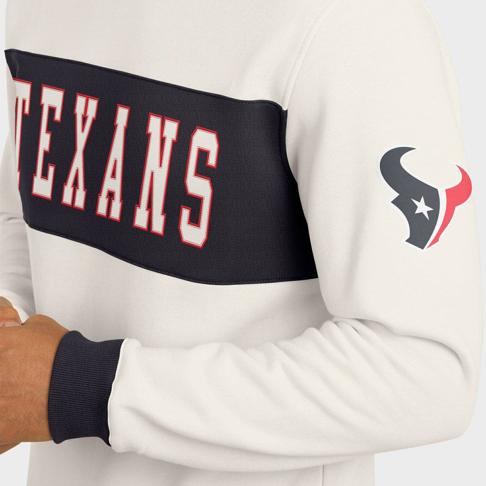 Houston Texans Darius Rucker Collection Colorblock Pullover Sweatshirt Cream - Fanatics