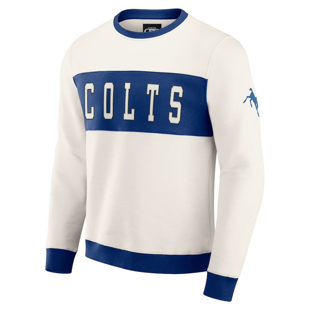 Indianapolis Colts Darius Rucker Collection Colorblock Pullover Sweatshirt Cream - Fanatics
