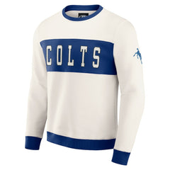 Indianapolis Colts Darius Rucker Collection Colorblock Pullover Sweatshirt Cream - Fanatics