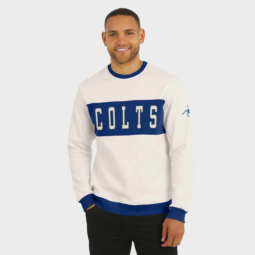 Indianapolis Colts Darius Rucker Collection Colorblock Pullover Sweatshirt Cream - Fanatics