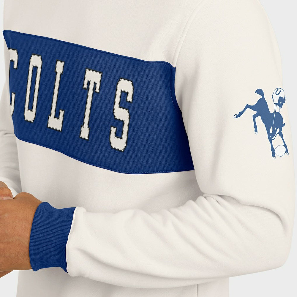 Indianapolis Colts Darius Rucker Collection Colorblock Pullover Sweatshirt Cream - Fanatics