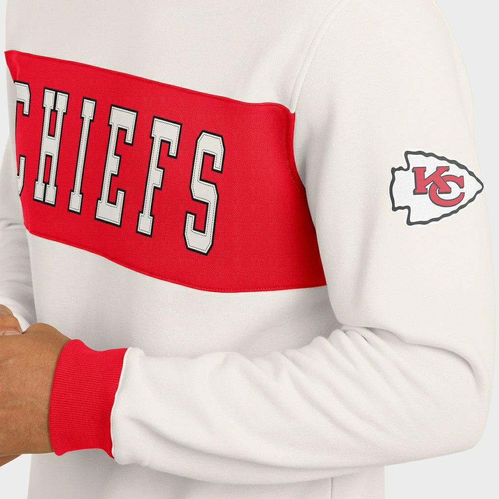 Kansas City Chiefs Darius Rucker Collection Colorblock Pullover Sweatshirt Cream - Fanatics