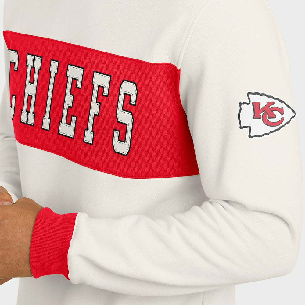 Kansas City Chiefs Darius Rucker Collection Colorblock Pullover Sweatshirt Cream - Fanatics