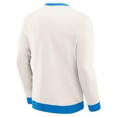 Los Angeles Chargers Darius Rucker Collection Colorblock Pullover Sweatshirt Cream - Fanatics