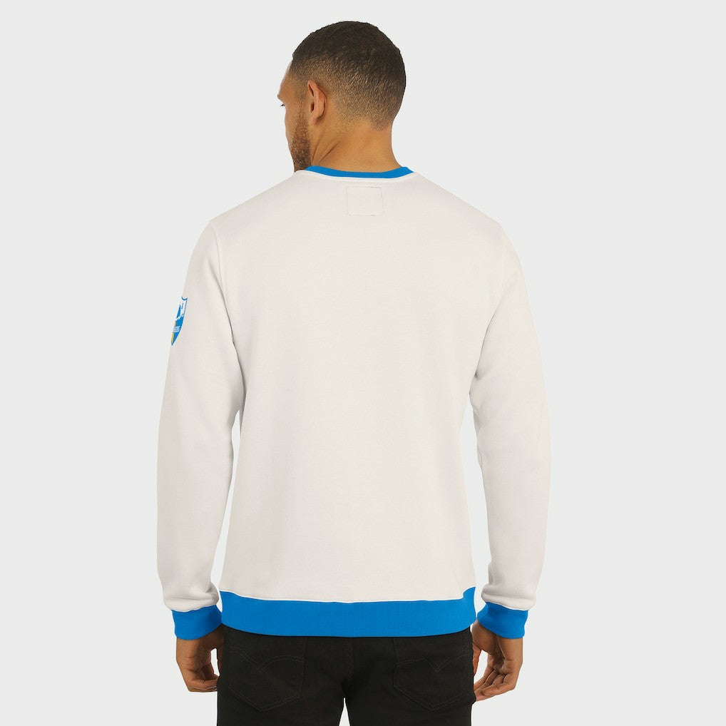 Los Angeles Chargers Darius Rucker Collection Colorblock Pullover Sweatshirt Cream - Fanatics