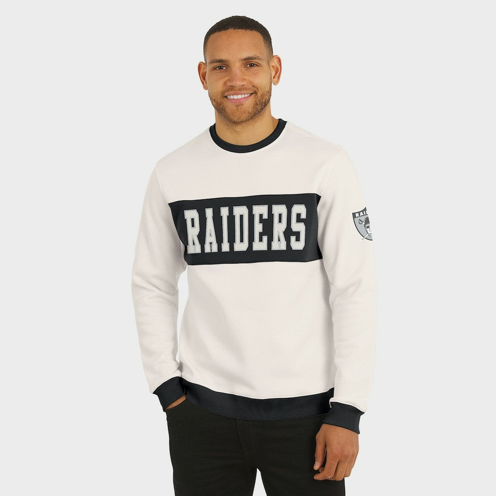 Las Vegas Raiders Darius Rucker Collection Colorblock Pullover Sweatshirt Cream - Fanatics