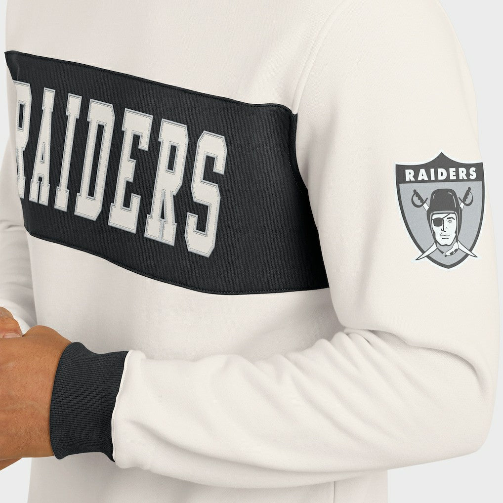 Las Vegas Raiders Darius Rucker Collection Colorblock Pullover Sweatshirt Cream - Fanatics
