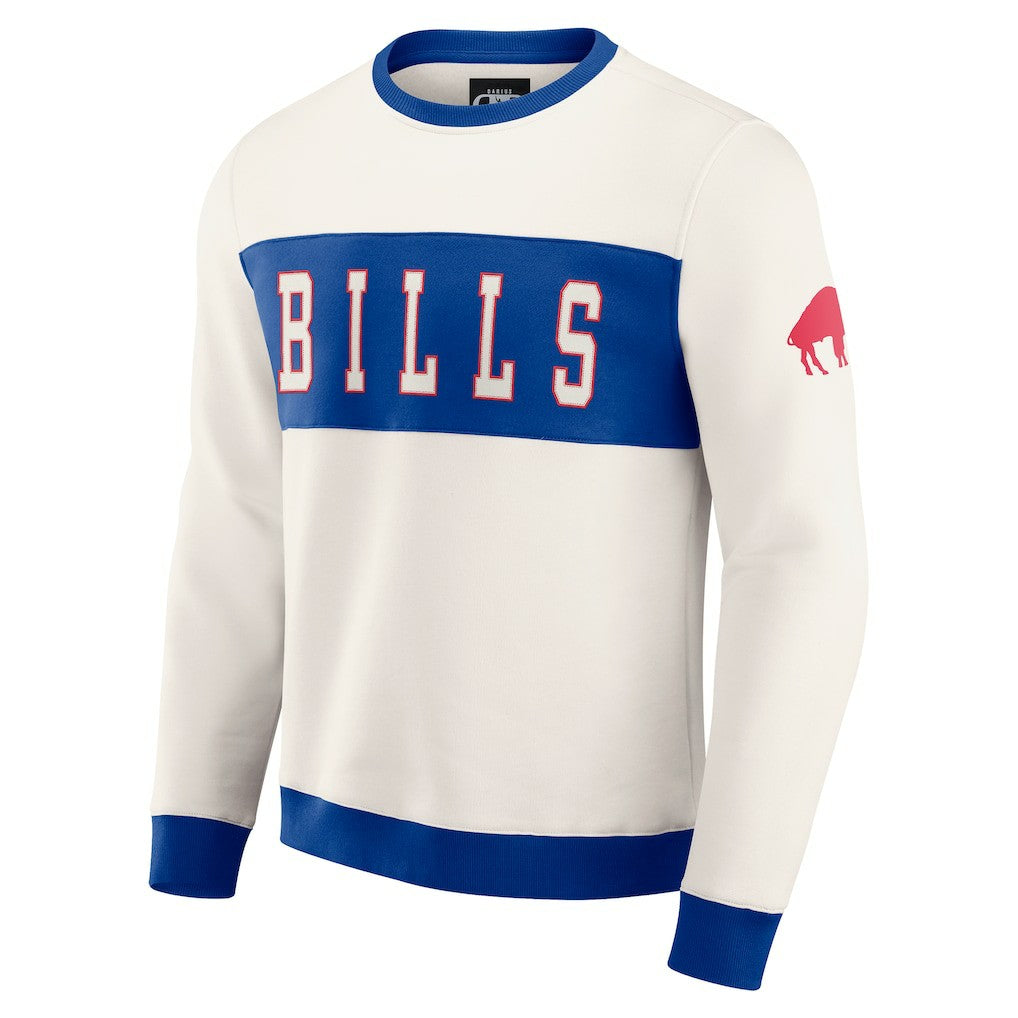 Buffalo Bills Darius Rucker Collection Colorblock Pullover Sweatshirt Cream - Fanatics