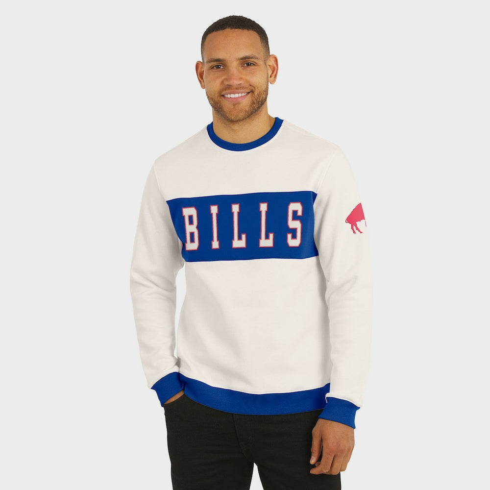 Buffalo Bills Darius Rucker Collection Colorblock Pullover Sweatshirt Cream - Fanatics