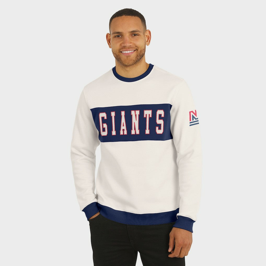 New York Giants Darius Rucker Collection Colorblock Pullover Sweatshirt Cream - Fanatics