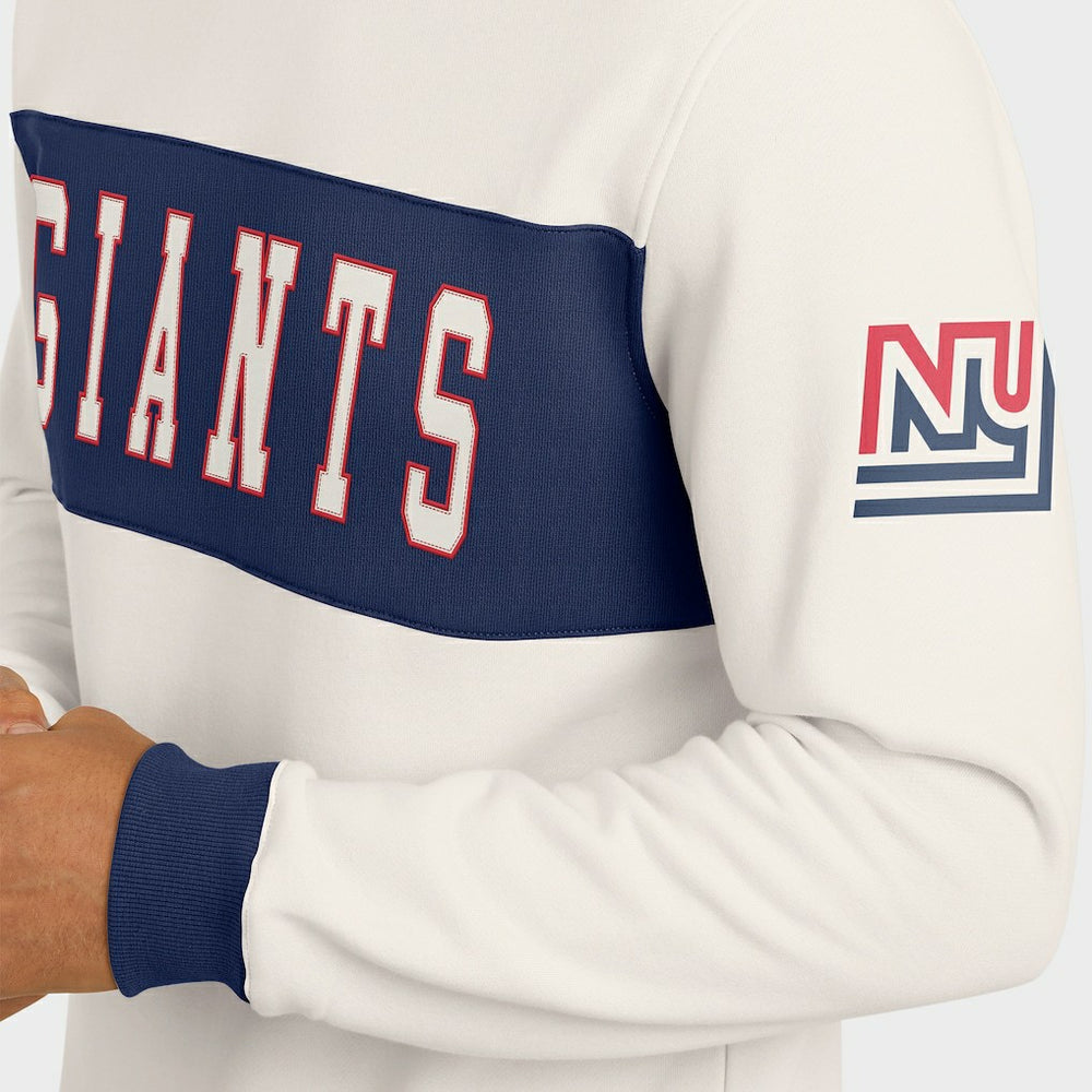 New York Giants Darius Rucker Collection Colorblock Pullover Sweatshirt Cream - Fanatics