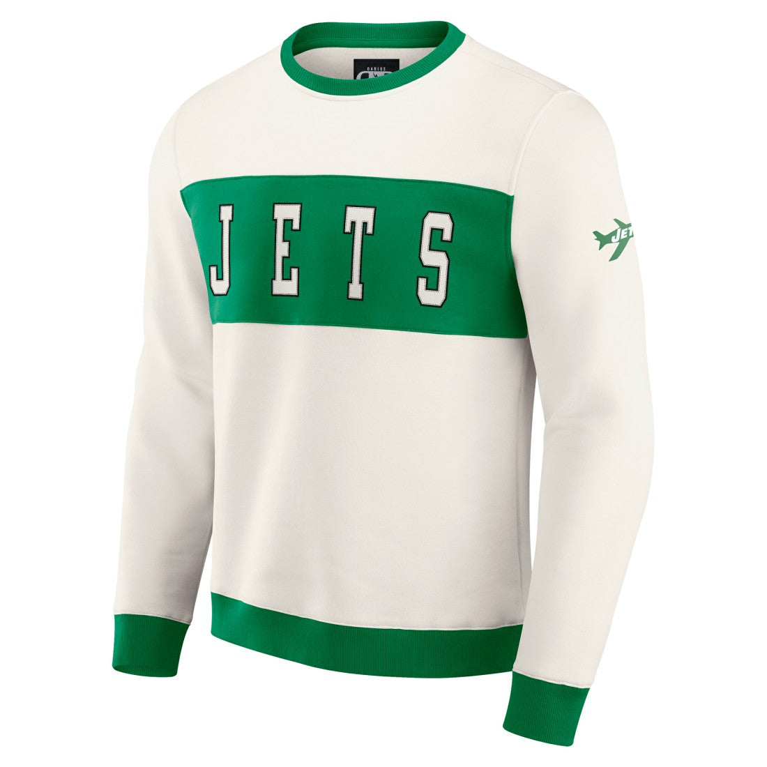 New York Jets Darius Rucker Collection Colorblock Pullover Sweatshirt Cream - Fanatics