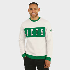 New York Jets Darius Rucker Collection Colorblock Pullover Sweatshirt Cream - Fanatics