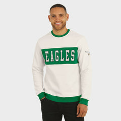 Philadelphia Eagles Darius Rucker Collection Colorblock Pullover Sweatshirt Cream - Fanatics