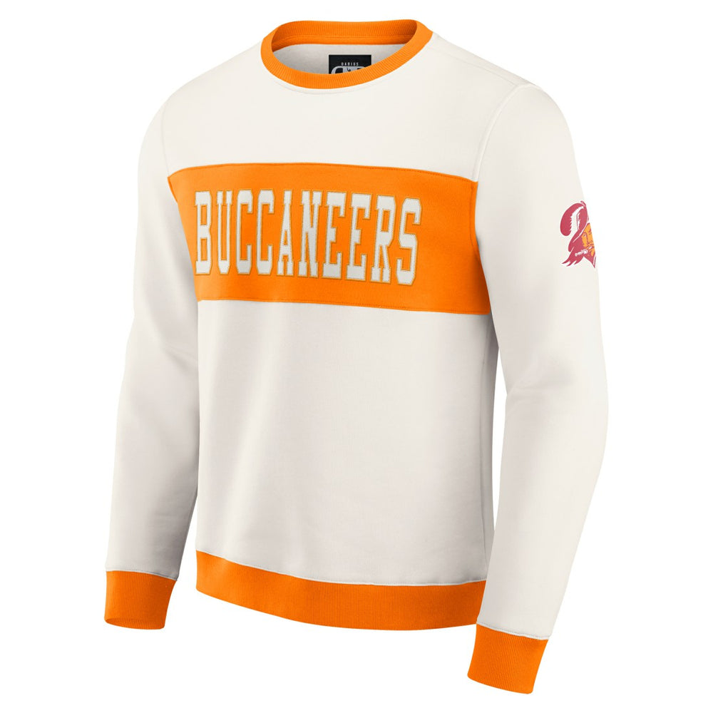 Tampa Bay Buccaneers Darius Rucker Collection Colorblock Pullover Sweatshirt Cream - Fanatics
