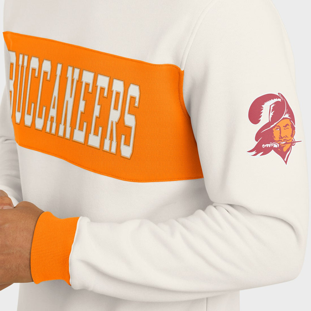 Tampa Bay Buccaneers Darius Rucker Collection Colorblock Pullover Sweatshirt Cream - Fanatics