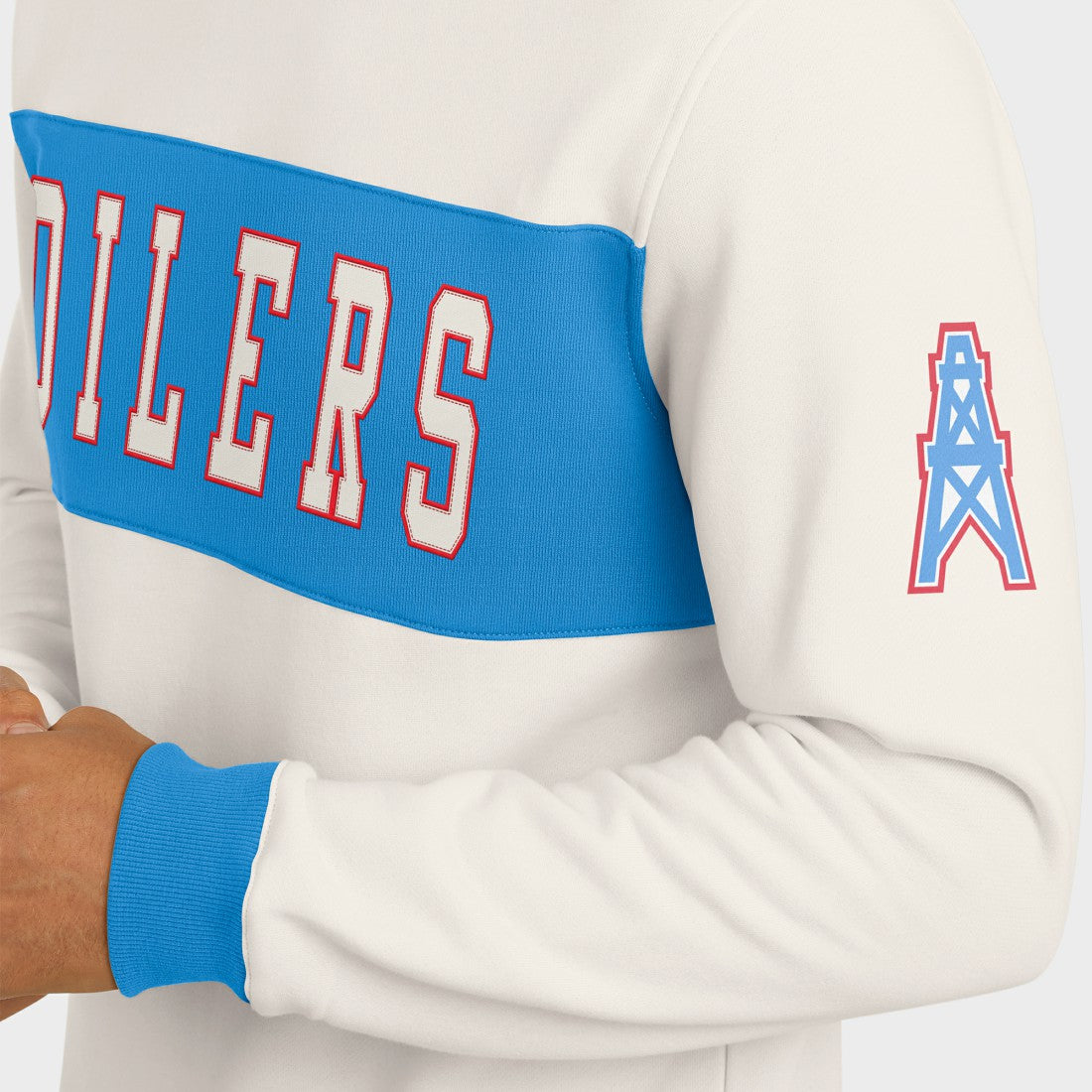 Tennessee Titans Darius Rucker Collection Colorblock Pullover Sweatshirt Cream - Fanatics