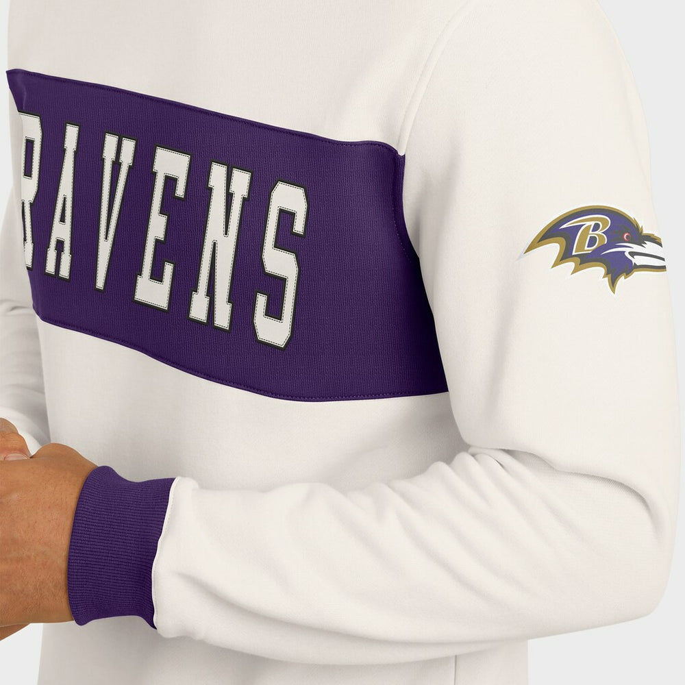 Baltimore Ravens Darius Rucker Collection Colorblock Pullover Sweatshirt Cream - Fanatics