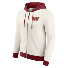 Washington Commanders Darius Rucker Collection Distressed Graphics Full-Zip Hoodie Cream - Fanatics