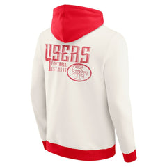 San Francisco 49ers Darius Rucker Collection Distressed Graphics Full-Zip Hoodie Cream - Fanatics
