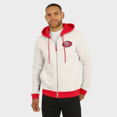 San Francisco 49ers Darius Rucker Collection Distressed Graphics Full-Zip Hoodie Cream - Fanatics