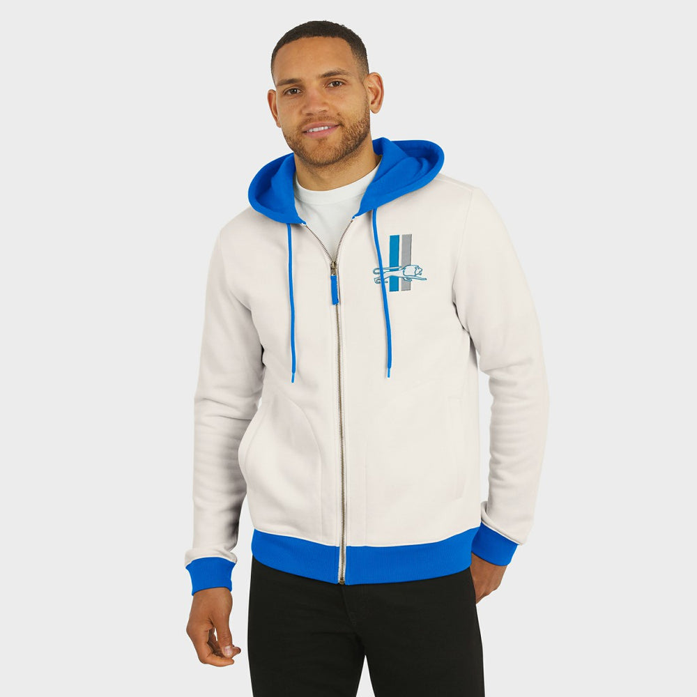 Detroit Lions Darius Rucker Collection Distressed Graphics Full-Zip Hoodie Cream - Fanatics