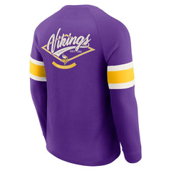 Minnesota Vikings Darius Rucker Collection Waffle-Knit Raglan Long Sleeve Henley T-Shirt Purple - Fanatics