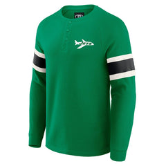 New York Jets Darius Rucker Collection Waffle-Knit Raglan Long Sleeve Henley T-Shirt Kelly Green - Fanatics