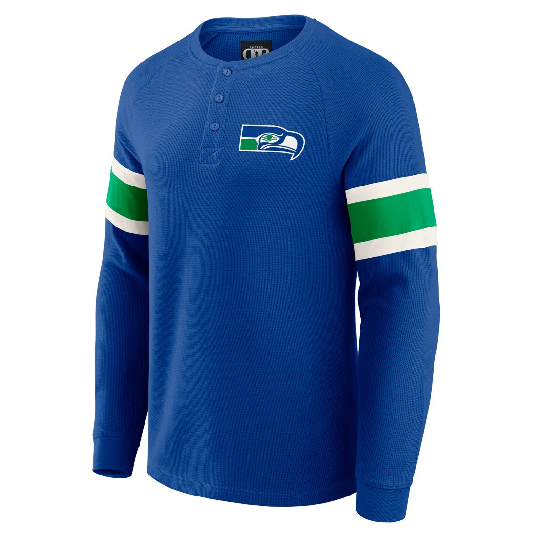 Seattle Seahawks Darius Rucker Collection Waffle-Knit Raglan Long Sleeve Henley T-Shirt College Navy - Fanatics