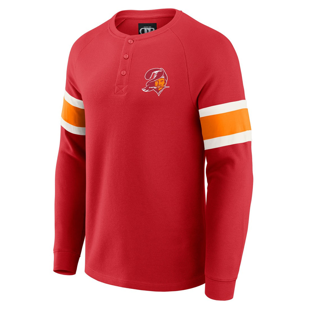 Tampa Bay Buccaneers Darius Rucker Collection Waffle-Knit Raglan Long Sleeve Henley T-Shirt Red - Fanatics
