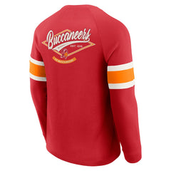 Tampa Bay Buccaneers Darius Rucker Collection Waffle-Knit Raglan Long Sleeve Henley T-Shirt Red - Fanatics