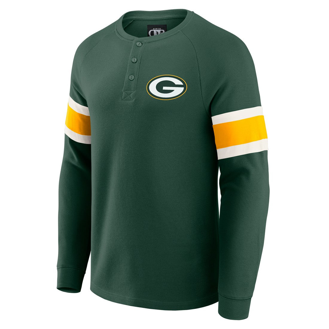 Green Bay Packers Darius Rucker Collection Waffle-Knit Raglan Long Sleeve Henley T-Shirt Green - Fanatics