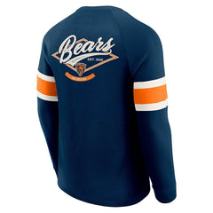 Chicago Bears Darius Rucker Collection Waffle-Knit Raglan Long Sleeve Henley T-Shirt Navy - Fanatics